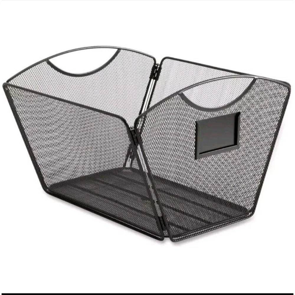 Safco Onyx Mesh Desktop Tub File Organizer - 9.5